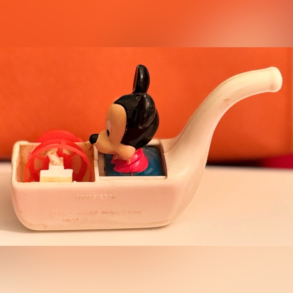 Vintage Tootsietoy Mickey Mouse Paddle Boat - Walt Disney Productions